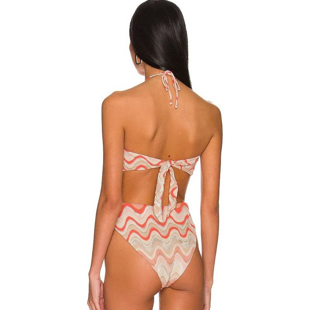 Devon Windsor NWT Romi One Piece Swimsuit in Coral Wave size Large - Picture 2 of 8